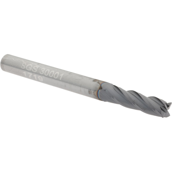 11/64" 4-Flute Solid Carbide Square End Mill, AlTiN - SGS 30001