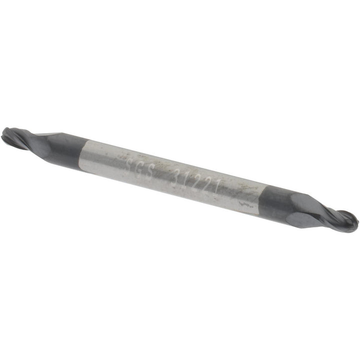 5/64" 4-Flute Solid Carbide Ball End Mill, AlTiN - SGS 31221