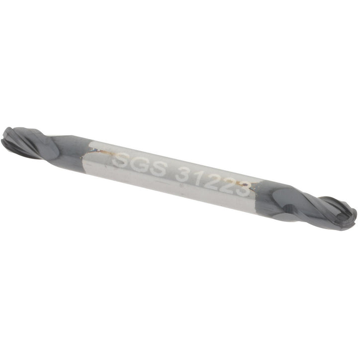 7/64" 4-Flute Solid Carbide Ball End Mill, AlTiN - SGS 31223