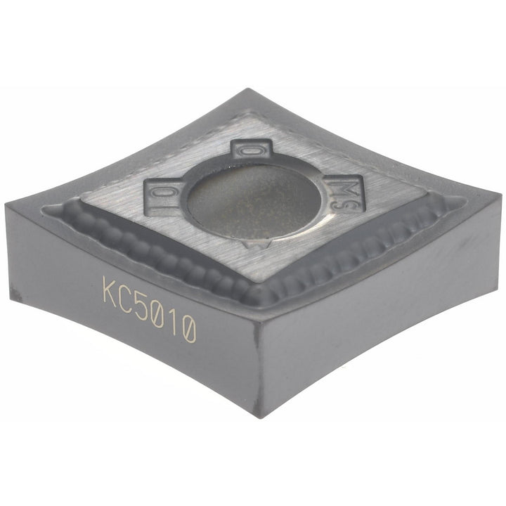 C - Diamond (Rhombic) 80-Deg 1/2" IC Carbide Insert, Grade KC5010, TiAlN - Kennametal 2229651