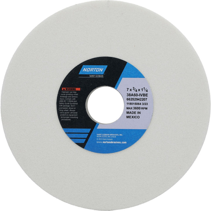 7 x 3/4" 60-Grit Aluminum Oxide Grinding & Cutoff Wheel - Norton 66252942207