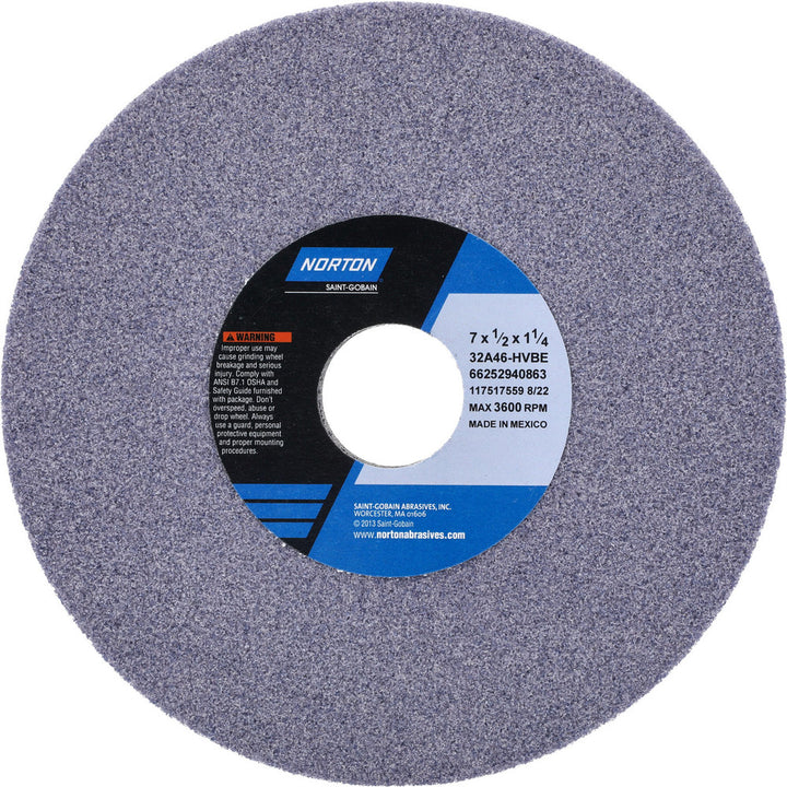 7 x 1/2" 46-Grit Aluminum Oxide Grinding & Cutoff Wheel - Norton 66252940863