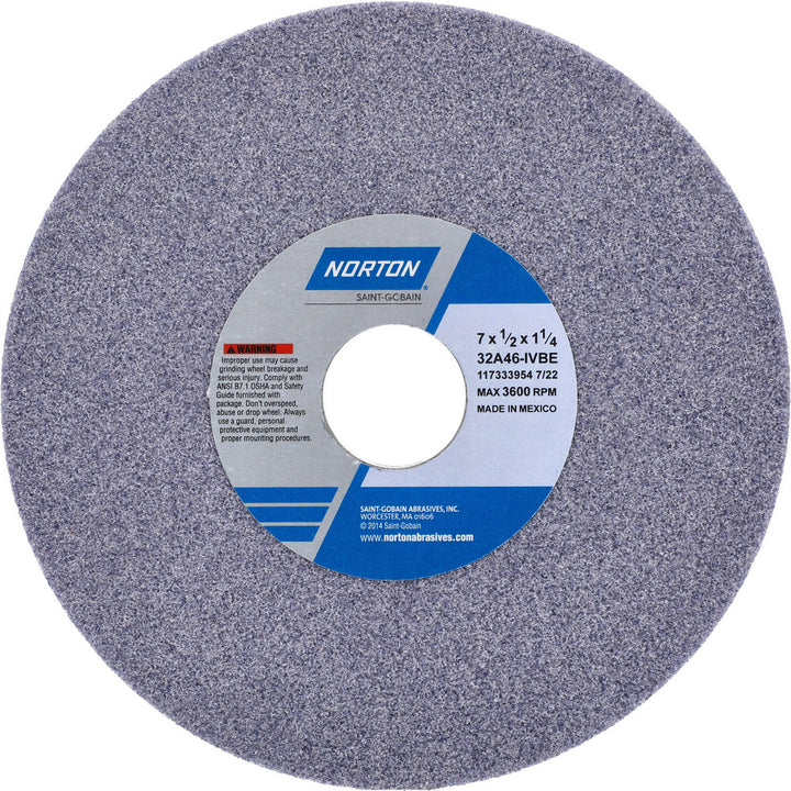 7 x 1/2" 46-Grit Aluminum Oxide Grinding & Cutoff Wheel - Norton 66252940864