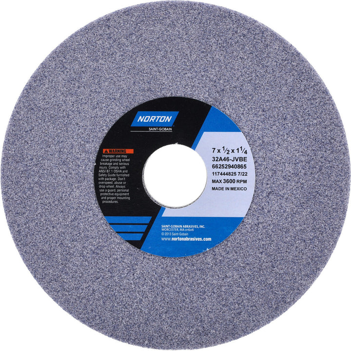 7 x 1/2" 46-Grit Aluminum Oxide Grinding & Cutoff Wheel - Norton 66252940865