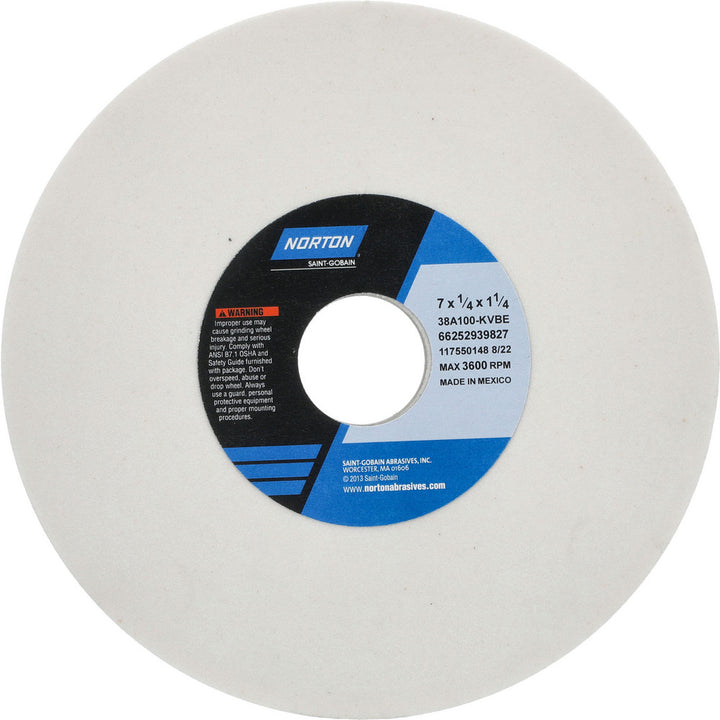 7 x 1/4" 100-Grit Aluminum Oxide Grinding & Cutoff Wheel - Norton 66252939827