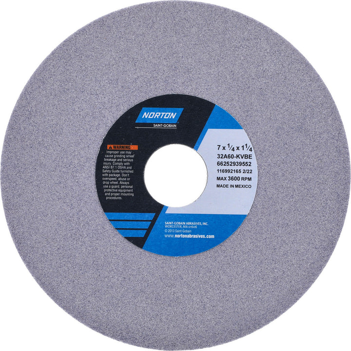7 x 1/4" 60-Grit Aluminum Oxide Grinding & Cutoff Wheel - Norton 66252939552