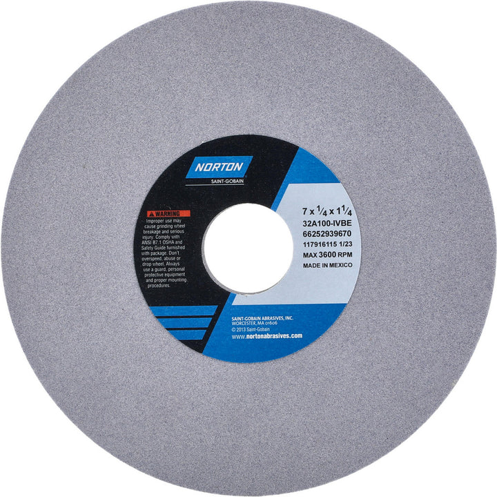 7 x 1/4" 100-Grit Aluminum Oxide Grinding & Cutoff Wheel - Norton 66252939670