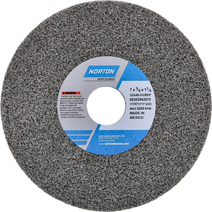 7 x 3/4" 46-Grit Aluminum Oxide Grinding & Cutoff Wheel - Norton 66252942070