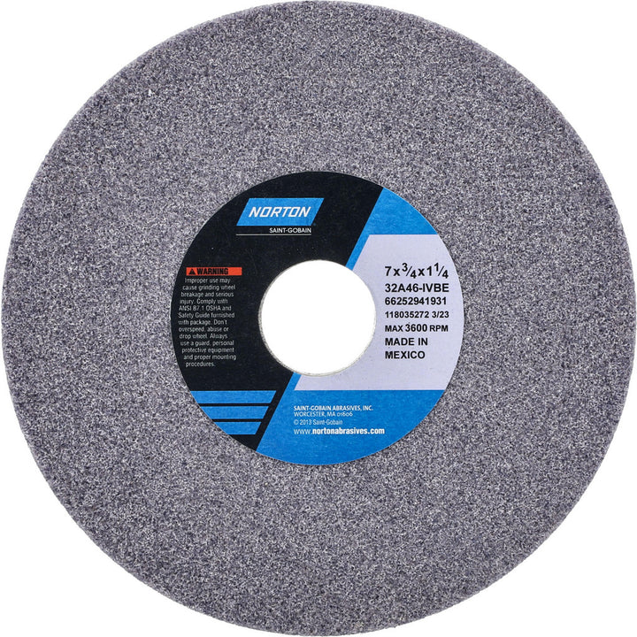 7 x 3/4" 46-Grit Aluminum Oxide Grinding & Cutoff Wheel - Norton 66252941931