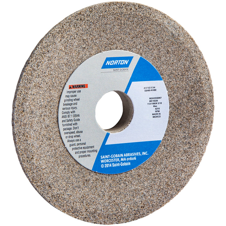 4 x 3/16" 60-Grit Aluminum Oxide Grinding & Cutoff Wheel - Norton 66243530067