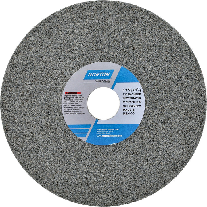 8 x 3/4" 60-Grit Aluminum Oxide Grinding & Cutoff Wheel - Norton 66253044198