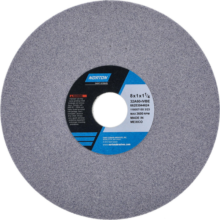 8 x 1" 60-Grit Aluminum Oxide Grinding & Cutoff Wheel - Norton 66253044624