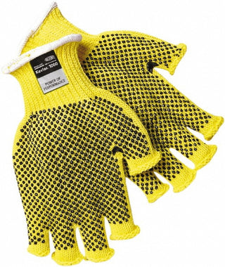 Large Yellow Kevlar Cut & Abrasion-Resistant Gloves - MCR Safety 9369L