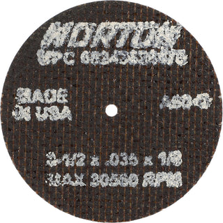 2-1/2" 60-Grit Aluminum Oxide Grinding & Cutoff Wheel - Norton 66243528476