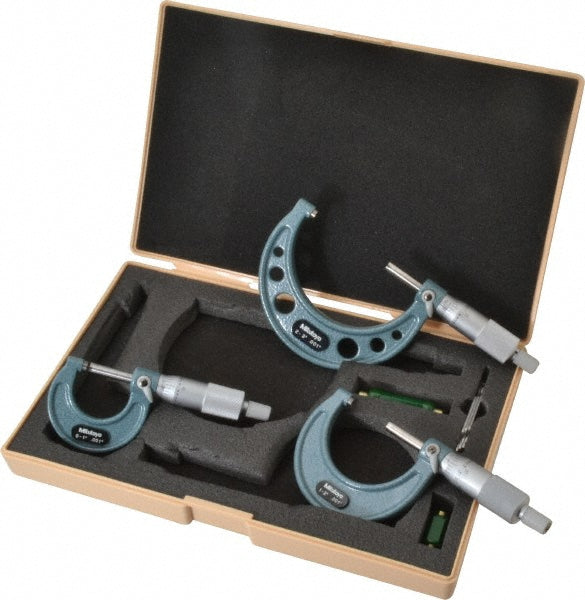3.0000" 3-Piece Micrometer, .0001"" accuracy - Mitutoyo 103-929