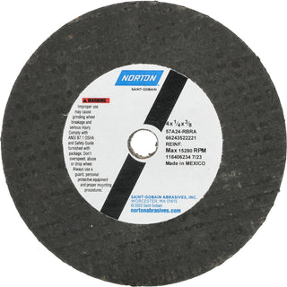 4 x 1/4" 24-Grit Aluminum Oxide Grinding & Cutoff Wheel - Norton 66243522221
