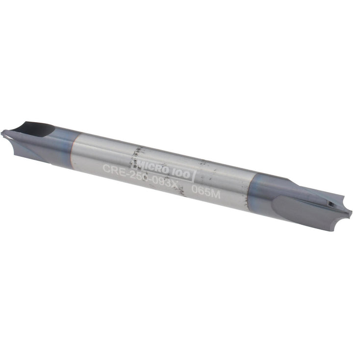 1/4" 3-Flute Solid Carbide Corner Rounding End Mill, AlTiN - Micro 100 CRE-250-093X