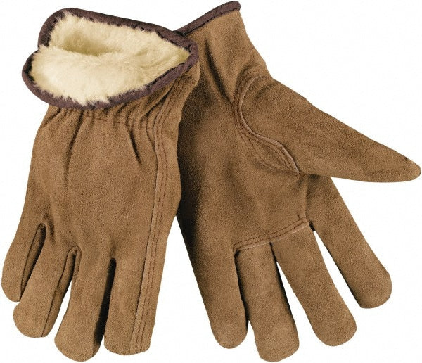 X-Large Brown Leather Gloves - MCR Safety 3170XL