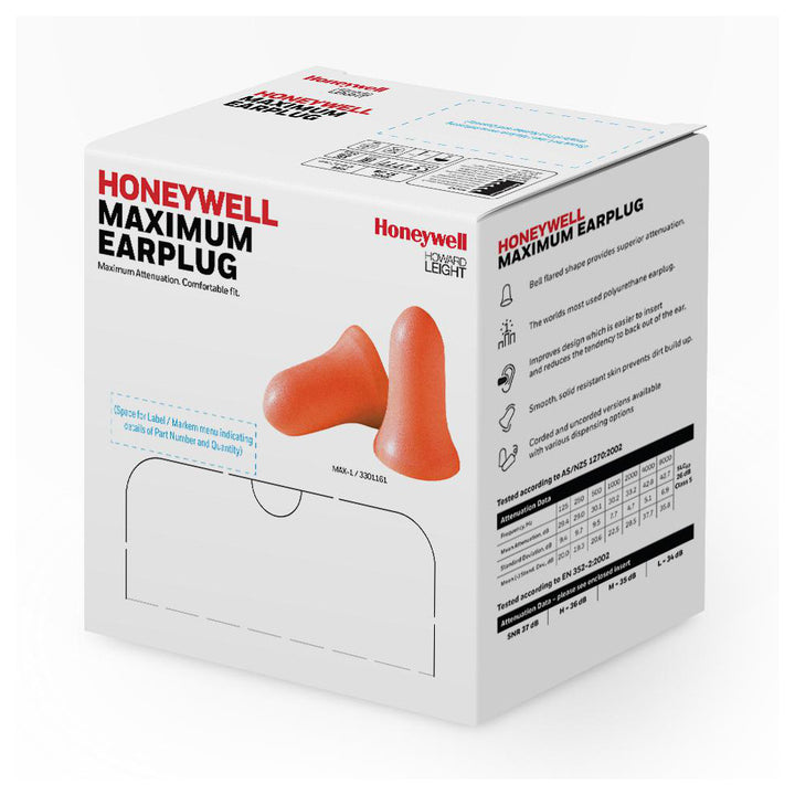 33dB Universal Orange Ear Plugs - Howard Leight MXM-30