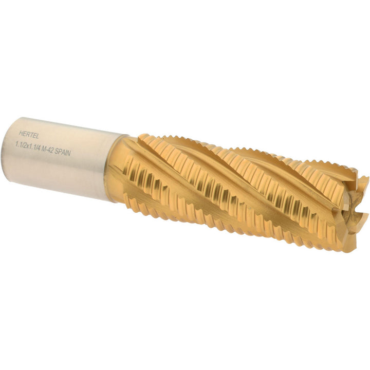 1.5000" 6-Flute Cobalt Single End Mill, TiN - Hertel 06822142