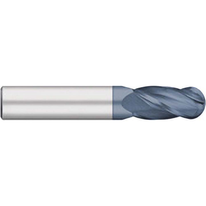 1/2" 4-Flute Solid Carbide Ball End Mill, AlTiN - Titan USA TC11632