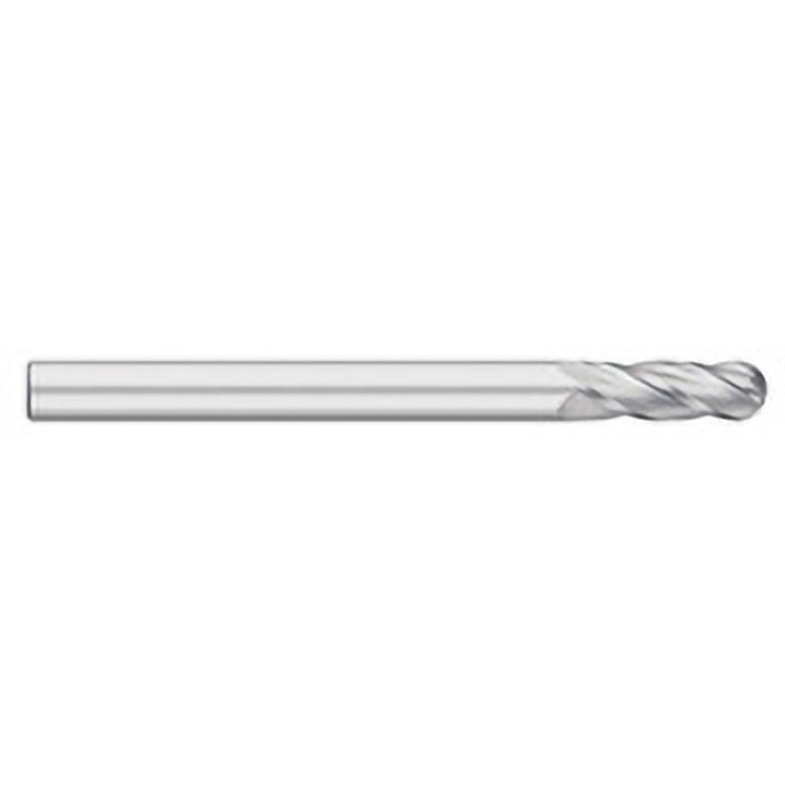 1/4in" 4-Flute Solid Carbide Ball End Mill - Titan USA TC18516