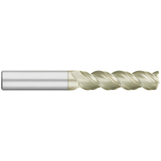 1/8in" 3-Flute Solid Carbide Corner Radius End Mill, ZrN - Titan USA TC66508
