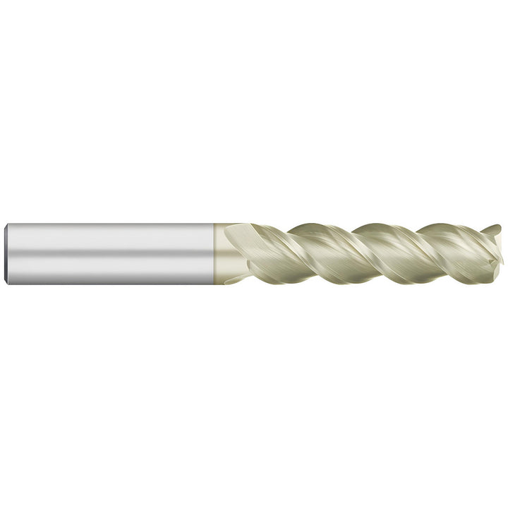 1/2in" 3-Flute Solid Carbide Corner Radius End Mill, ZrN - Titan USA TC66532