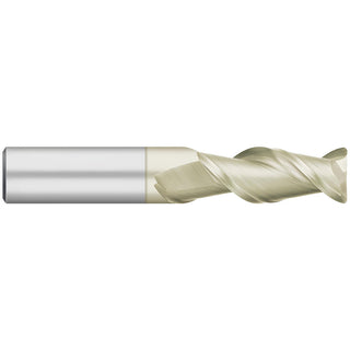 1/4in" 2-Flute Solid Carbide Corner Radius End Mill, ZrN - Titan USA TC65316