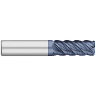 1/2in" 5-Flute Solid Carbide Corner Radius End Mill, AlTiN - Titan USA TC63932
