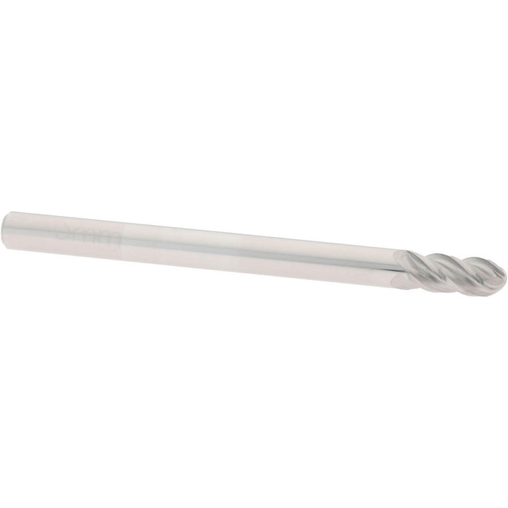 0.1181" 4-Flute Solid Carbide Ball End Mill - Accupro 12184733