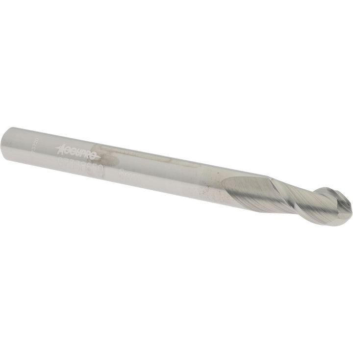 0.2362" 2-Flute Solid Carbide Ball End Mill - Accupro 12184124