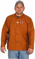 Medium Brown Flame Resistant/Retardant; Welding Protective Garment - Stanco Safety Products W630-MEDIUM