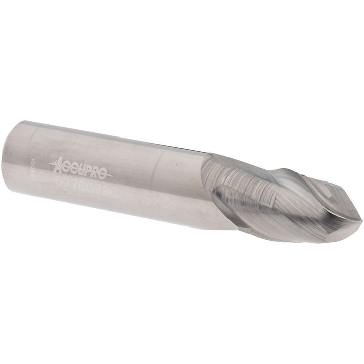 15/32" 2-Flute Solid Carbide Ball End Mill - Accupro 12184184
