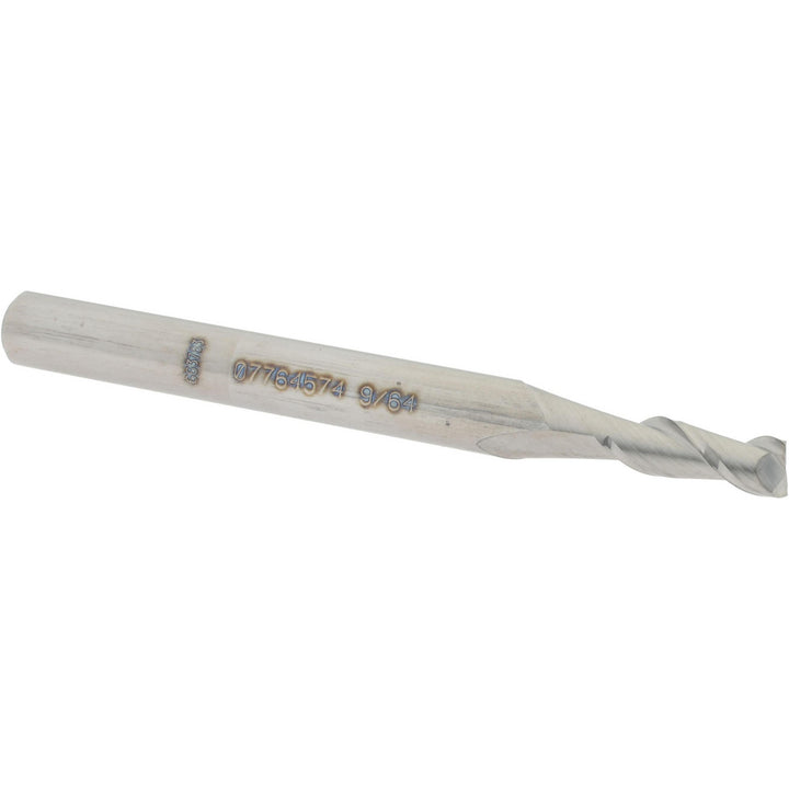 9/64" 2-Flute Solid Carbide Square End Mill - Accupro 12181593