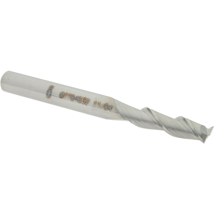 11/64" 2-Flute Solid Carbide Square End Mill - Accupro 12181284