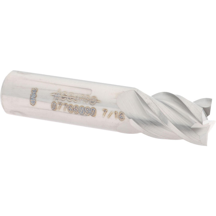 7/16" 4-Flute Solid Carbide Square End Mill - Accupro 12182910