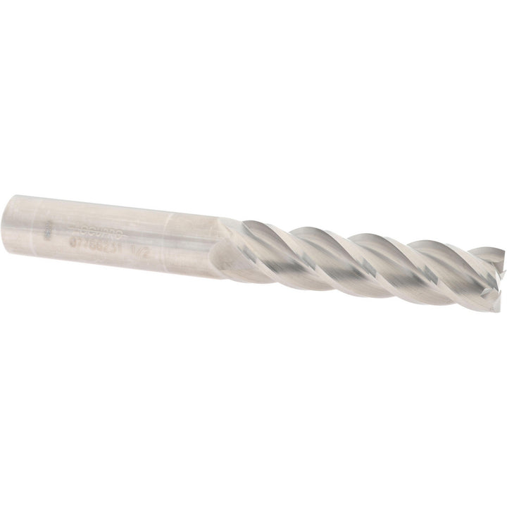 1/2" 4-Flute Solid Carbide Square End Mill - Accupro 12183078