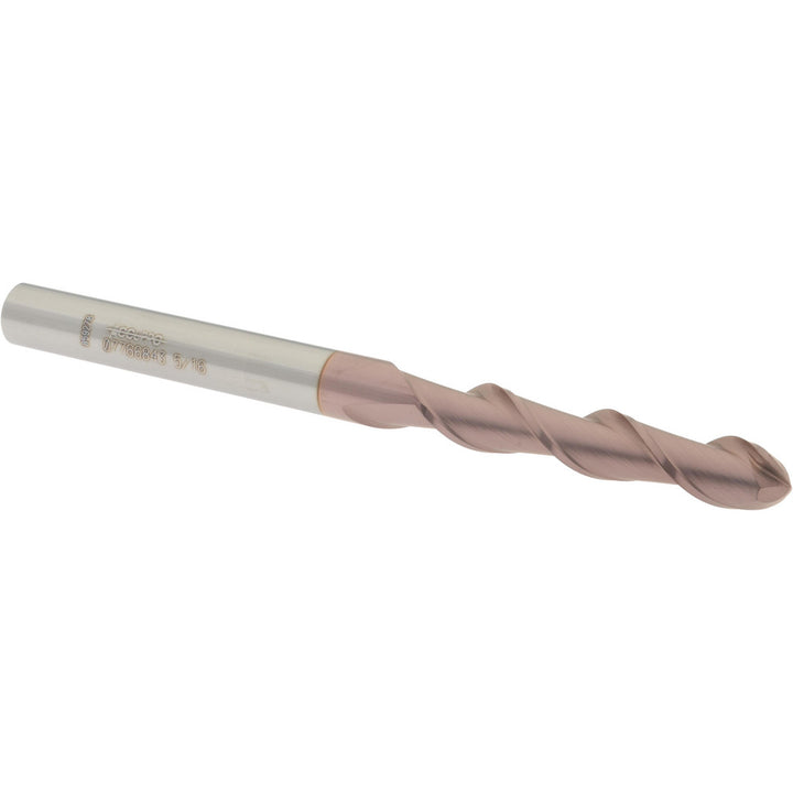 5/16" 2-Flute Solid Carbide Ball End Mill, TiCN - Accupro 12184251