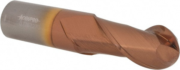 7/8" 2-Flute Solid Carbide Ball End Mill, TiCN - Accupro 12184059
