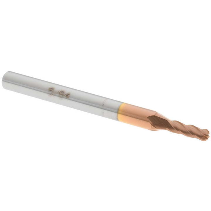 5/64" 4-Flute Solid Carbide Ball End Mill, TiCN - Accupro 12184557