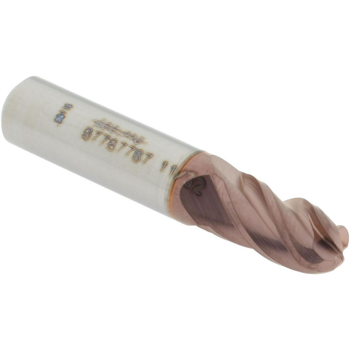11/32" 4-Flute Solid Carbide Ball End Mill, TiCN - Accupro 12184803