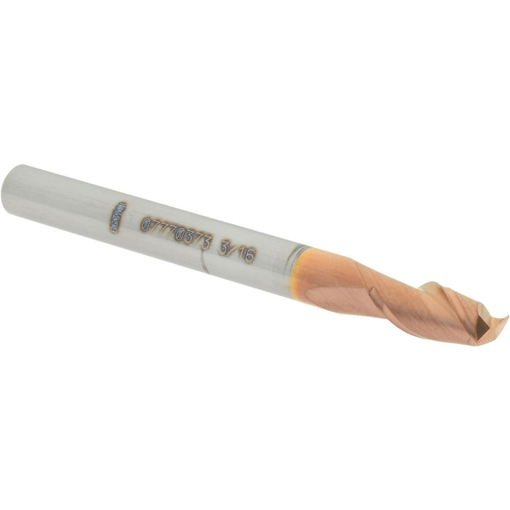 3/16" 2-Flute Solid Carbide Square End Mill, TiCN - Accupro 12181609