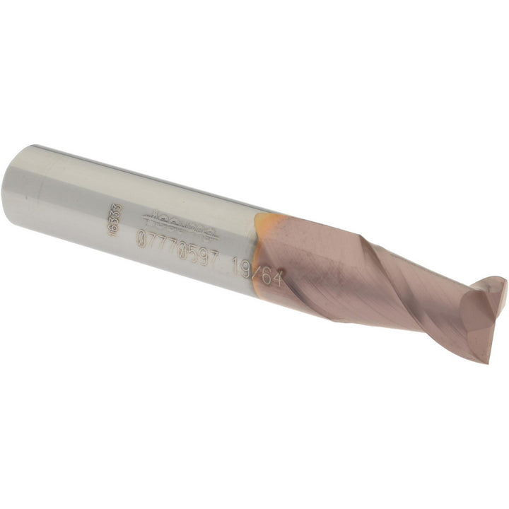 19/64" 2-Flute Solid Carbide Square End Mill, TiCN - Accupro 12181642