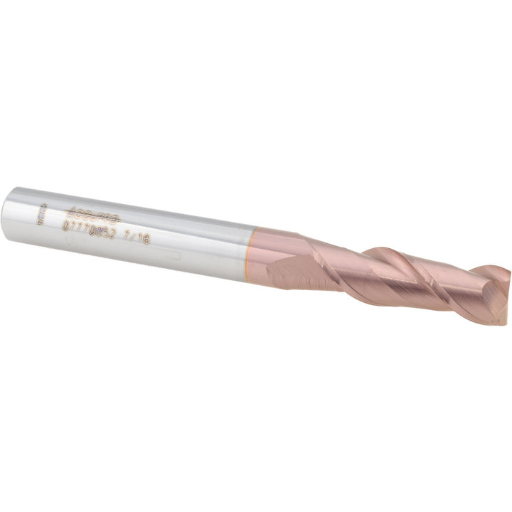7/16" 2-Flute Solid Carbide Square End Mill, TiCN - Accupro 12181795