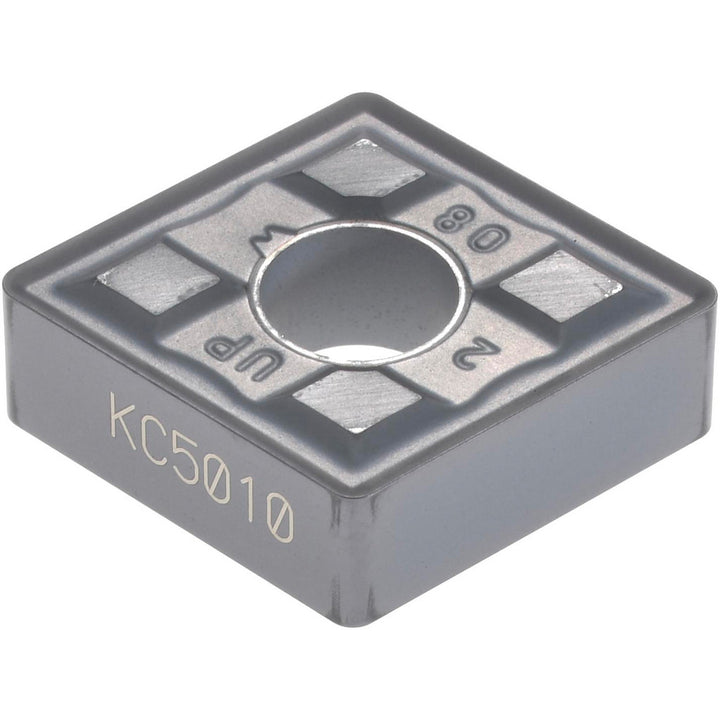 C - Diamond (Rhombic) 80-Deg 1/2" IC Carbide Insert, Grade KC5010, TiAlN - Kennametal 3403423