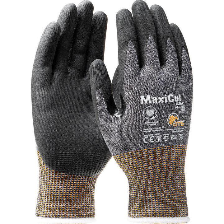 Small Gray Engineered Yarn Cut-Resistant Gloves - ATG 44-5745E/S