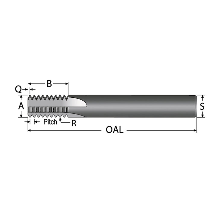 Straight Flute Thread Mills - Scientific Cutting Tools TM370-16EXJ-A