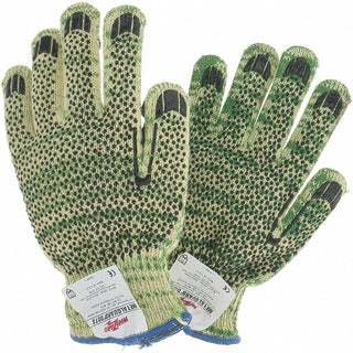 Medium Yellow; Green PVC Cut-Resistant Gloves - Whizard 1881M