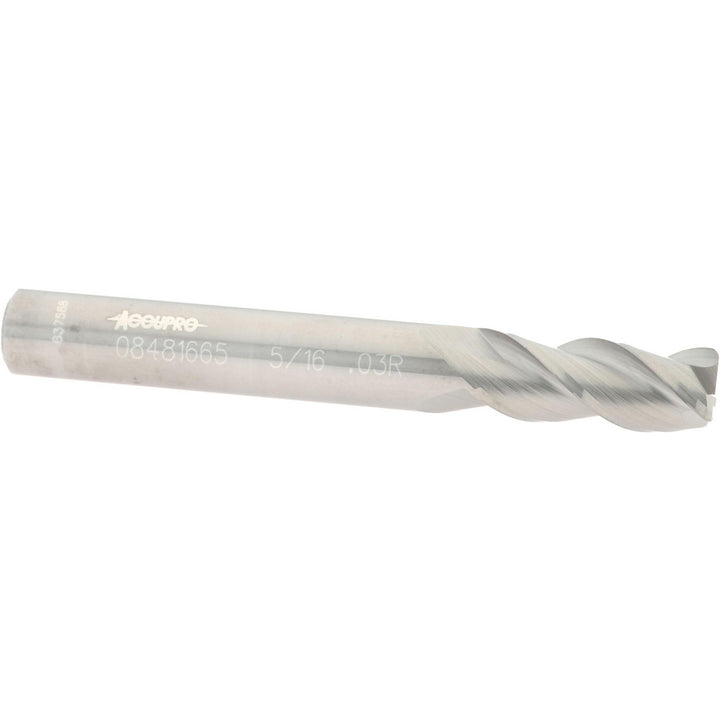 5/16" 3-Flute Solid Carbide Corner Radius End Mill - Accupro 12181984